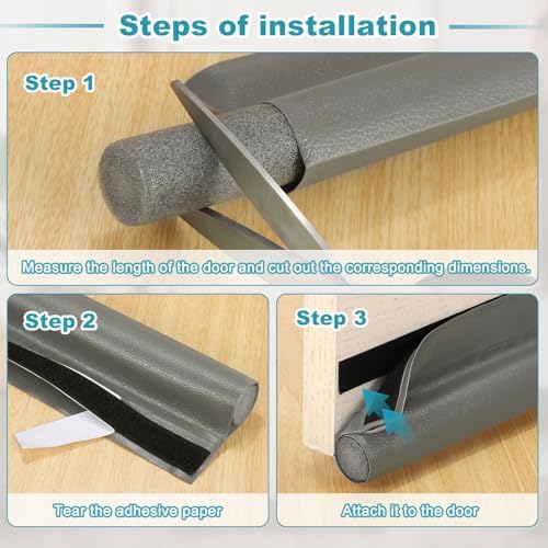 Uxcell 37 Inch Door Draft Stopper with Adhesive