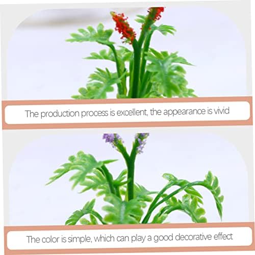 7Pcs Miniature Plants Realistic Bonsai Decor for Dollhouse and Mini Garden