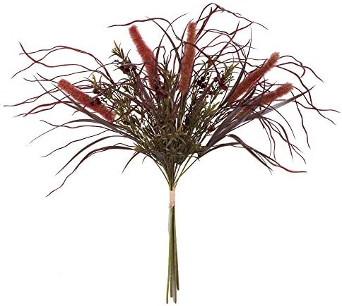Vickerman Artificial Burgundy Euphorbia Grass Bush 27 Inch