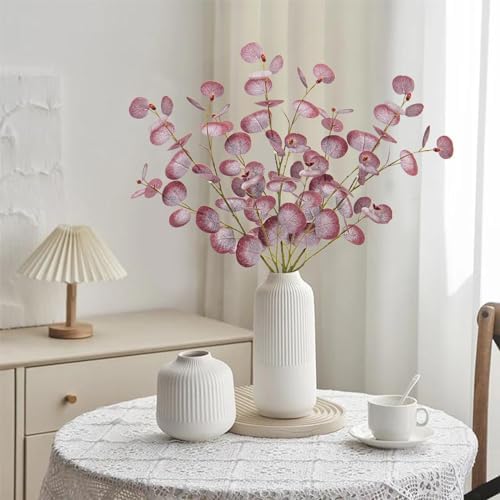 Lifelike Artificial Eucalyptus Stems 3Pcs for Home and Wedding Decor