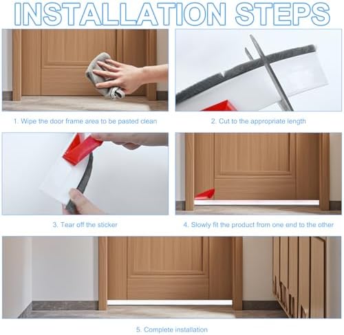 NIXRET Door Sweep 393 In Self Adhesive Draft Stopper