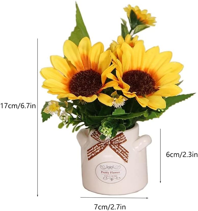 Realistic Artificial Sunflower Bouquet for Home Decor