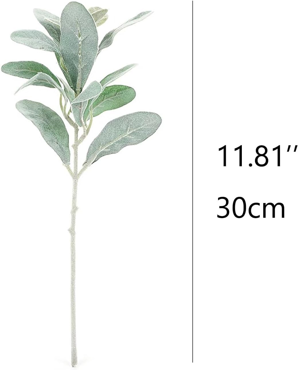 Lovmeety 6 Pcs Artificial Flocked Lambs Ear Stems