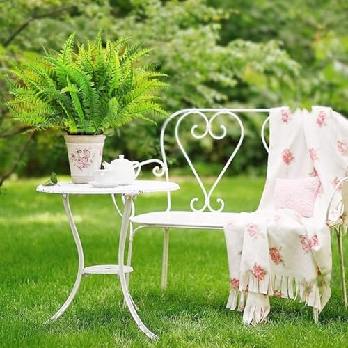 24 Bundles Artificial Boston Fern Plants Bushes for Indoor Outdoor Decor