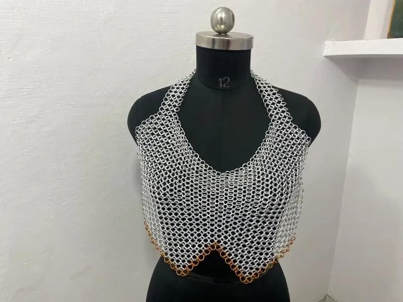 Aluminium Chainmail Bra for LARP SCA