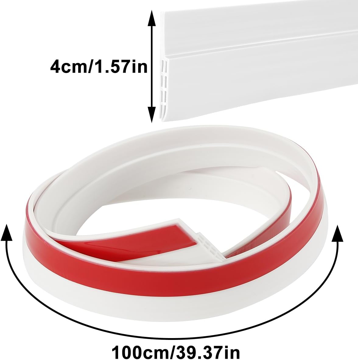 2 Pcs Door Draft Stopper Weather Stripping Seal