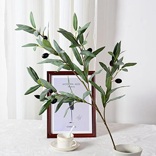 MelorcaGuilla Artificial Plants 3PCS 39 Olive Branches for Vase Decoration