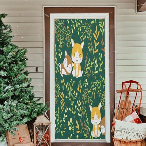 Susiyo Cute Wolf Halloween Door Cover 32x79 In