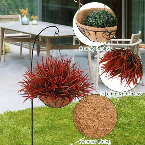 KHOYIME 2 Set Artificial Hanging Plants Basket Decor