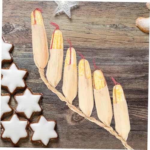 2Pcs Realistic Hanging Fake Corn Skewers Decor for Home Kitchen Garden Wall Ornament