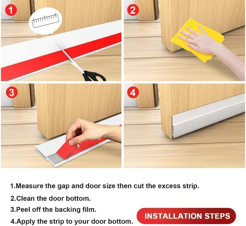 LYNN Door Draft Stopper White 2 x 39