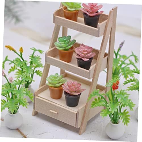 GLEAVI 7Pcs Miniature Succulent Plants Realistic Micro Potted Greenery for Home Desktop and Dollhouse Decor