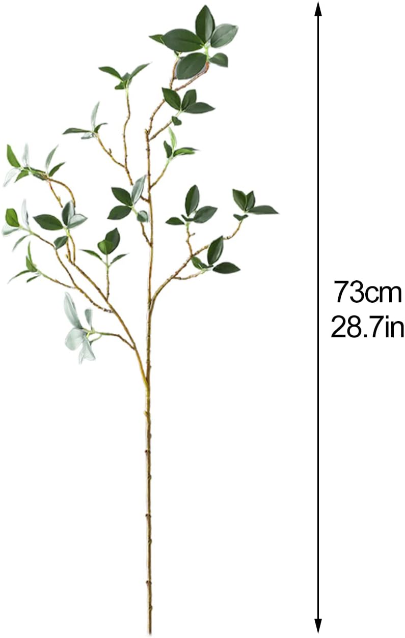 DULRLLY 3 Pcs Artificial Ficus Branches Leaf Spray