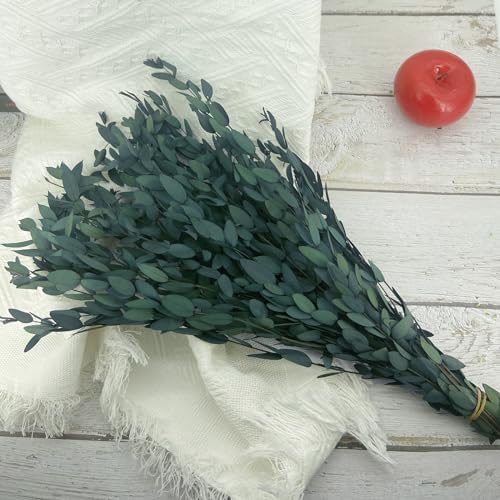 Blue Preserved Eucalyptus Stems 20 Pcs for Decor and Aromatherapy