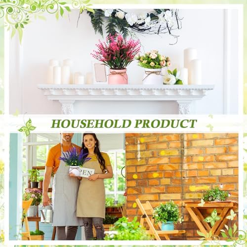 9 Pcs Artificial Pot Flowers with Vase Table Decor