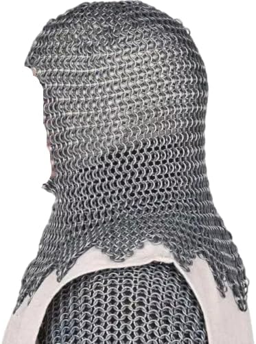 Generic Aluminium Butted Chainmail Coif Hood for Men