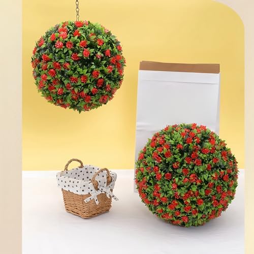 ROKIE Artificial Topiary Ball - Large Boxwood Greenery Sphere for Outdoor Use