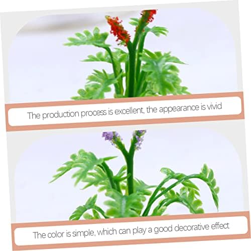 GLEAVI 7Pcs Miniature Succulent Plants Realistic Micro Potted Greenery for Home Desktop and Dollhouse Decor