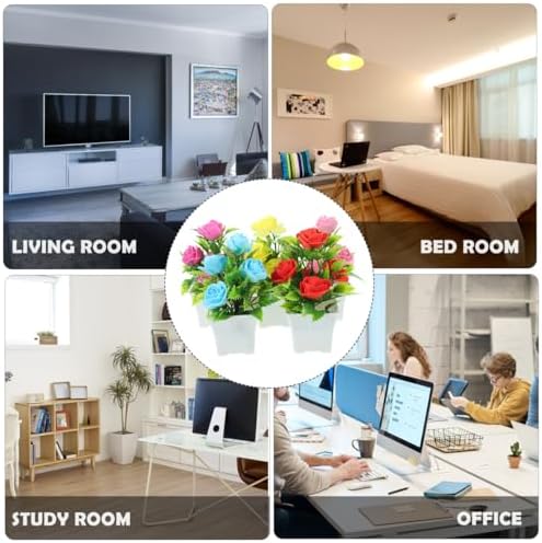 5PCS Artificial Potted Plant Set for Home and Office Decor