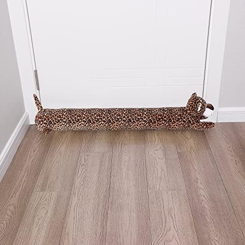 36 Inch Heavy Duty Draft Stopper with Leopard Pattern