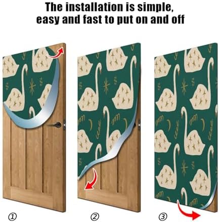 Susiyo Swans Halloween Door Cover 32x79 in