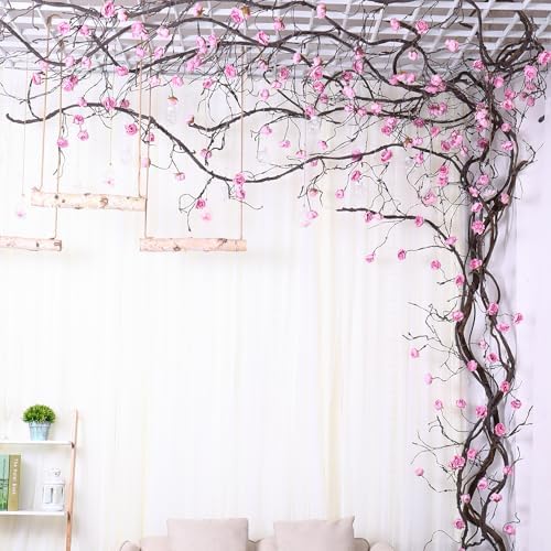 300cm Large Flexible Artificial Tree with Peony Flowers for Wedding and Christmas Decor