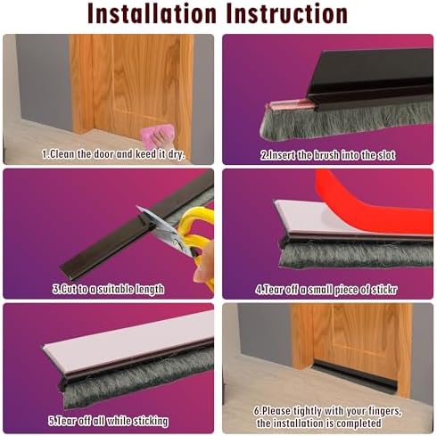 Door Draft Stopper Bottom Seal - 39 Soundproof Cold Proof Energy Saver