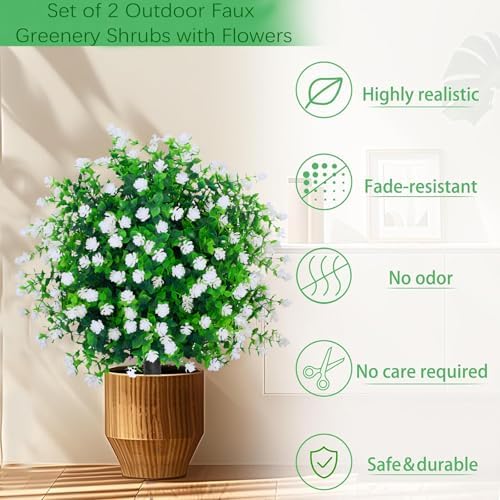 Ronyila Artificial Topiary Ball Trees Set of 2