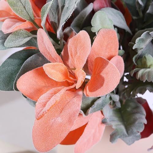 Lovmeety 6 Pcs Artificial Flocked Lambs Ear Stems