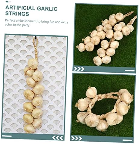 2pcs Artificial Garlic Strings for Home Decor and Halloween Parties