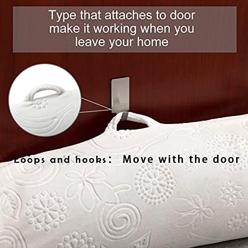 DreamQuil Draft Stopper 36 Inch White Door Blocker