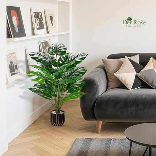 Der Rose 28 Inch Fake Palm Tree Artificial Plants for Home Office Decor