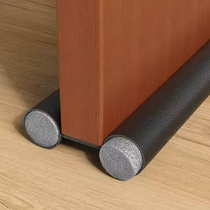 Black Under Door Draft Stopper for Energy Efficiency