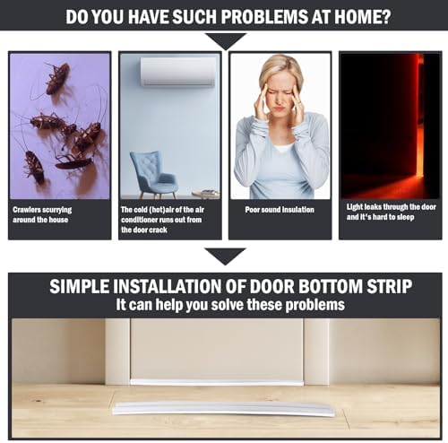 Black Door Draft Blocker 36 Inch Insulation Seal
