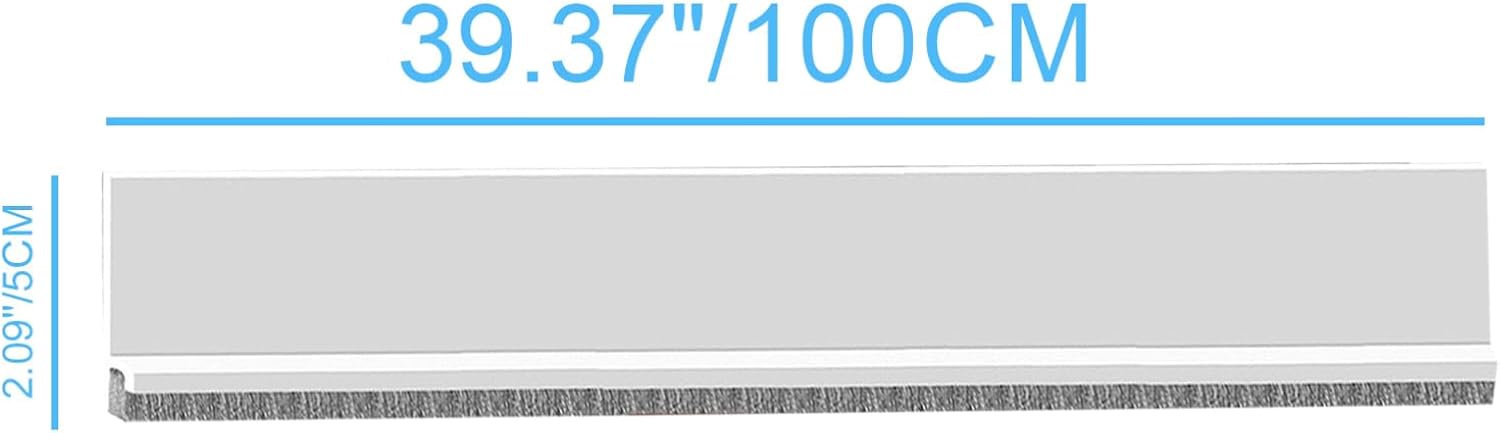 Door Draft Stopper with Brush Seal and Adhesive