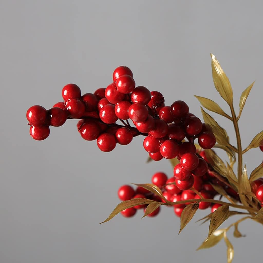 Fake Flowers Artificial Flowers Red Berry Decoration