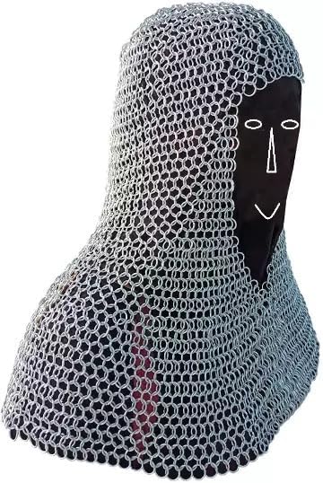 Aluminum Chainmail Coif with 9mm Rings for Play and Reenactment