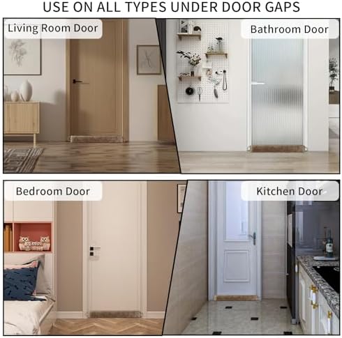 36 Inch Weighted Door Draft Stopper Heavy Under Door Noise Blocker Brown