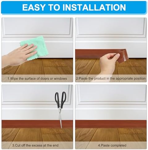 PATIKIL Door Draft Stopper 33FT Silicone Under Door Seal Strip