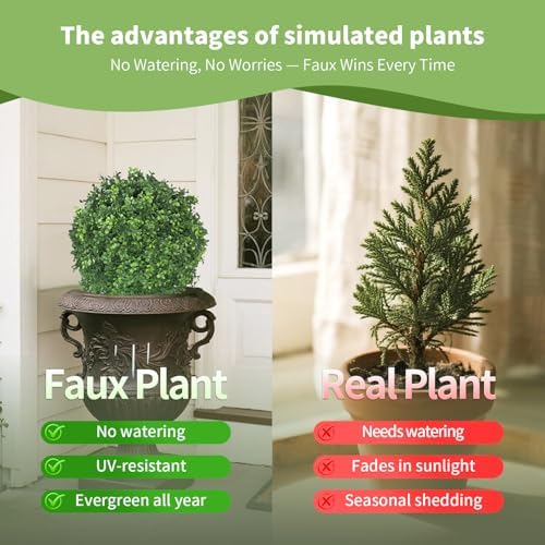 QIANYUN 22 Inch Artificial Boxwood Decorative Ball
