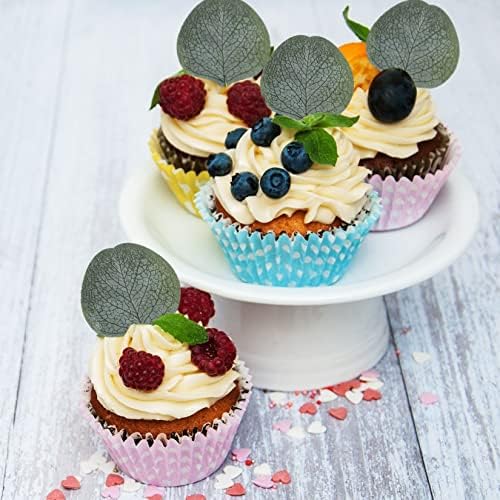 Meiliy 300pcs Eucalyptus Leaves Artificial Greenery for DIY Wreaths and Decorations