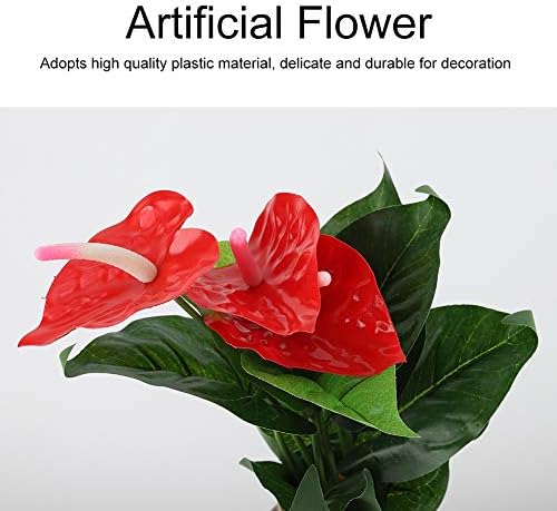 Fdit1 Artificial Red Anthurium Flowers Bouquet for Wedding Home Decor