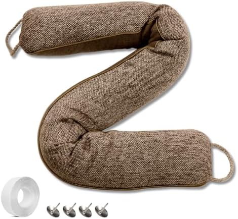 36 Inch Weighted Door Draft Stopper Heavy Under Door Noise Blocker Brown