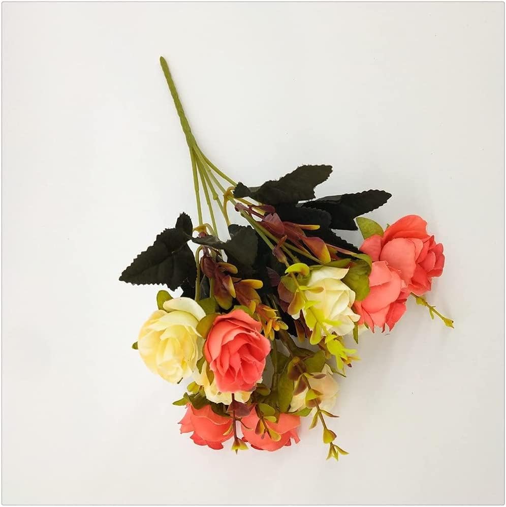 5 Fork Rose Artificial Flower Bouquet for Wedding and Party Decor