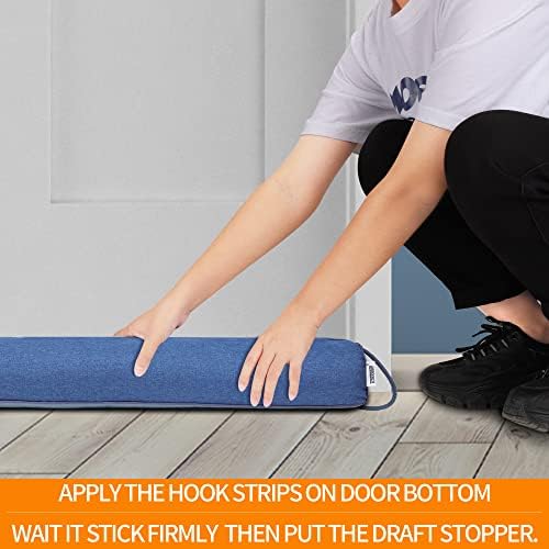 TORRAMI 32 Inch Door Draft Stopper Blue Triangle