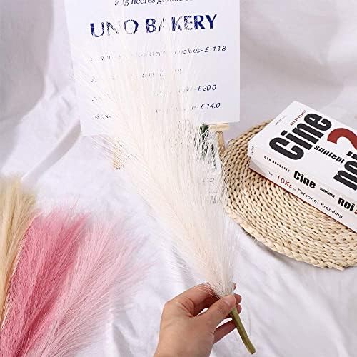 Generic Artificial Grass Dried Reed Flower Bunch Ivory 44cm Home Decor