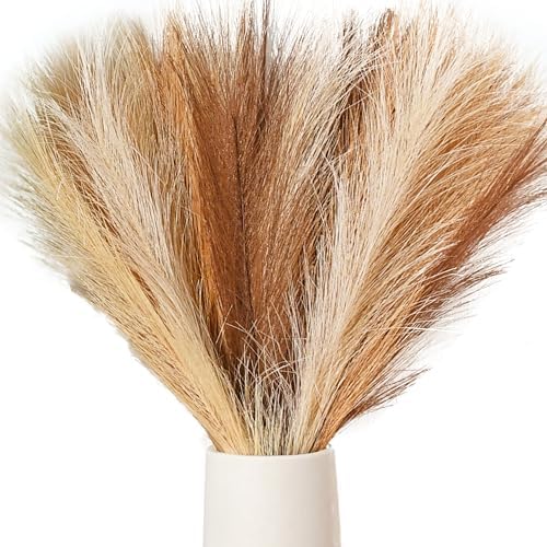 Mandys Shades of Brown Silk Pampas Grass Bouquet 20 Stems
