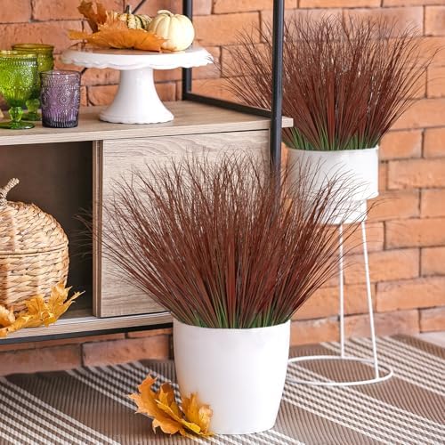 20 Bundle Artificial Wheat Grass for Indoor Outdoor Decor