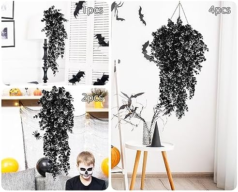 RECUTMS 4 Pcs Artificial Eucalyptus Leaves Hanging Plants