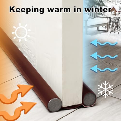 Double Door Draft Stopper 37 Inch Soundproof Windproof